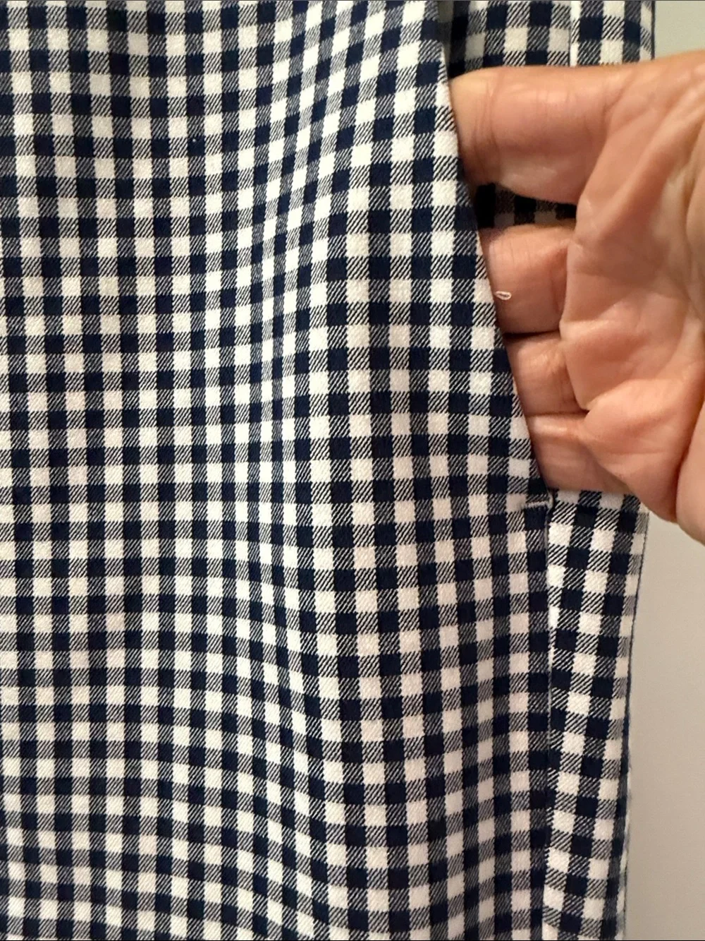 J Crew navy & White Gingham Dress Pants(bw)